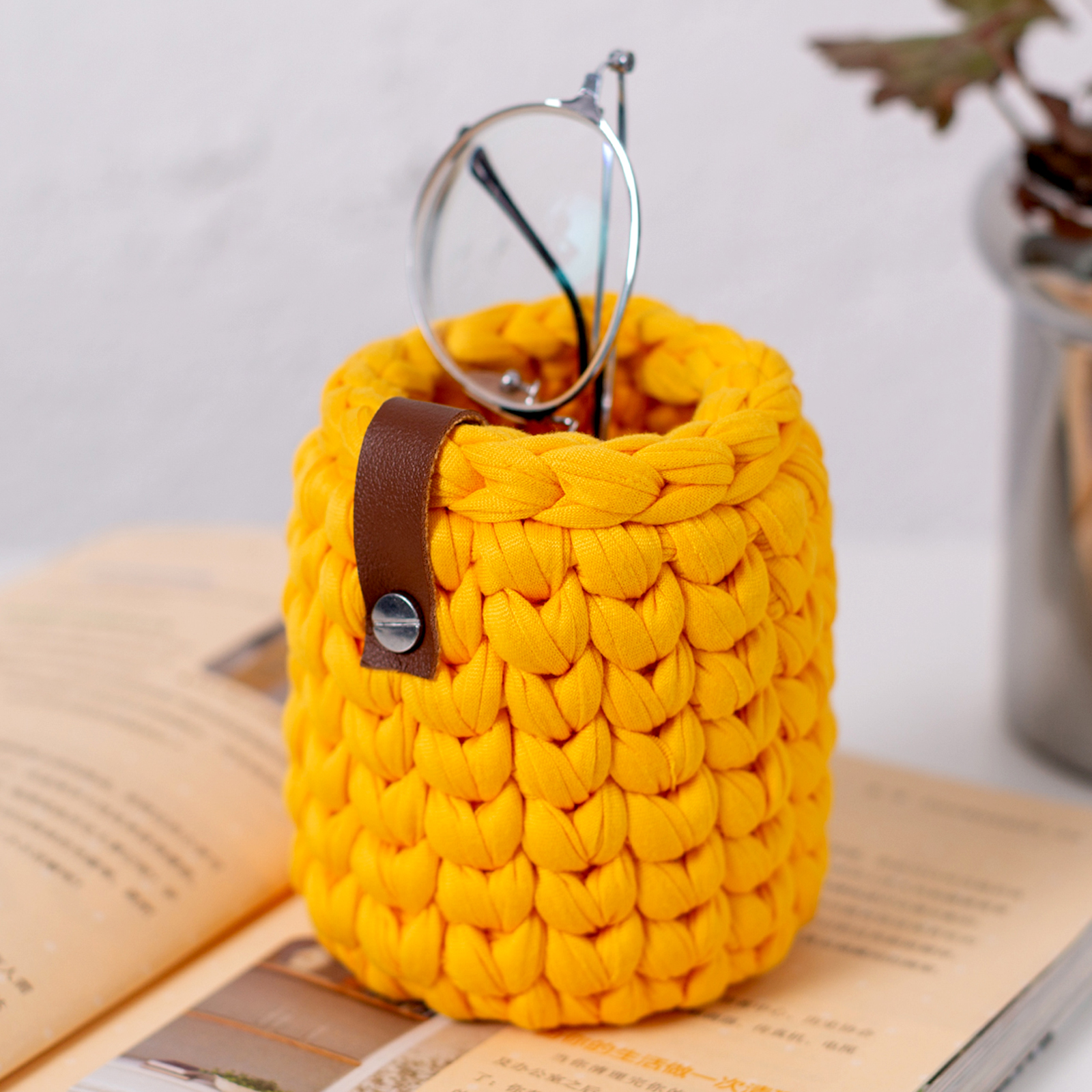 Handmade Cotton Eyeglass Stand - Space Saving Desk Organizer-MOUGIGI