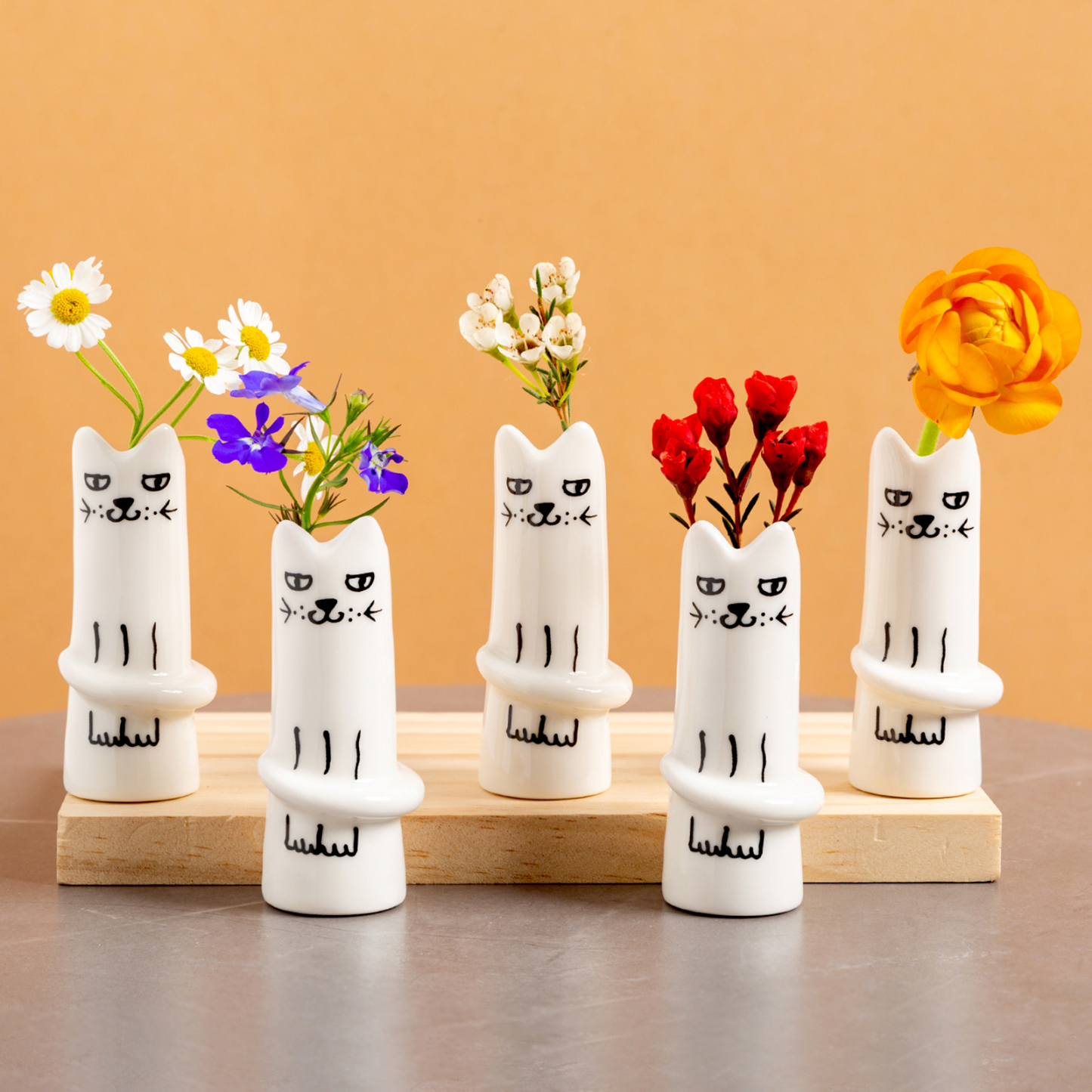 Ceramic Dice Vase for Dried Flowers - Modern Home Decor