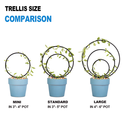 3-Size Round Plant Trellis Set for Climbing Plants