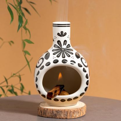 Handmade Ceramic Palo Santo Holder Burner | Mini Chimenea for Sage & Meditation Rituals