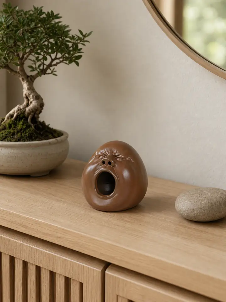 Expressive Face Ceramic Palo Santo Holder & Incense Burner styling idea 1