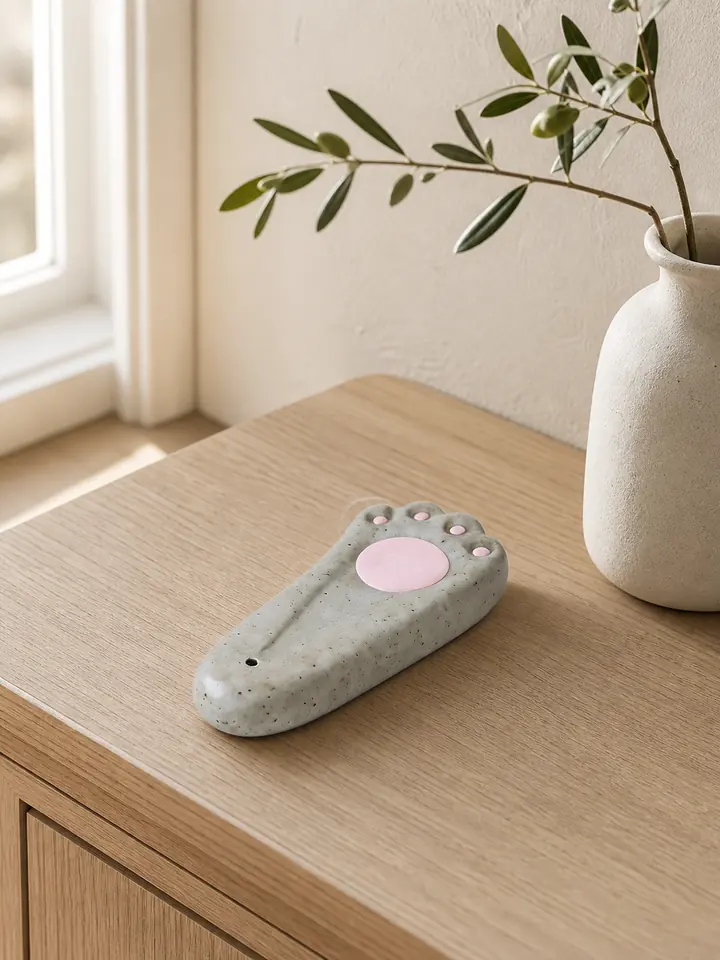Cat Paw Ceramic Stick Incense Holder styling idea 1