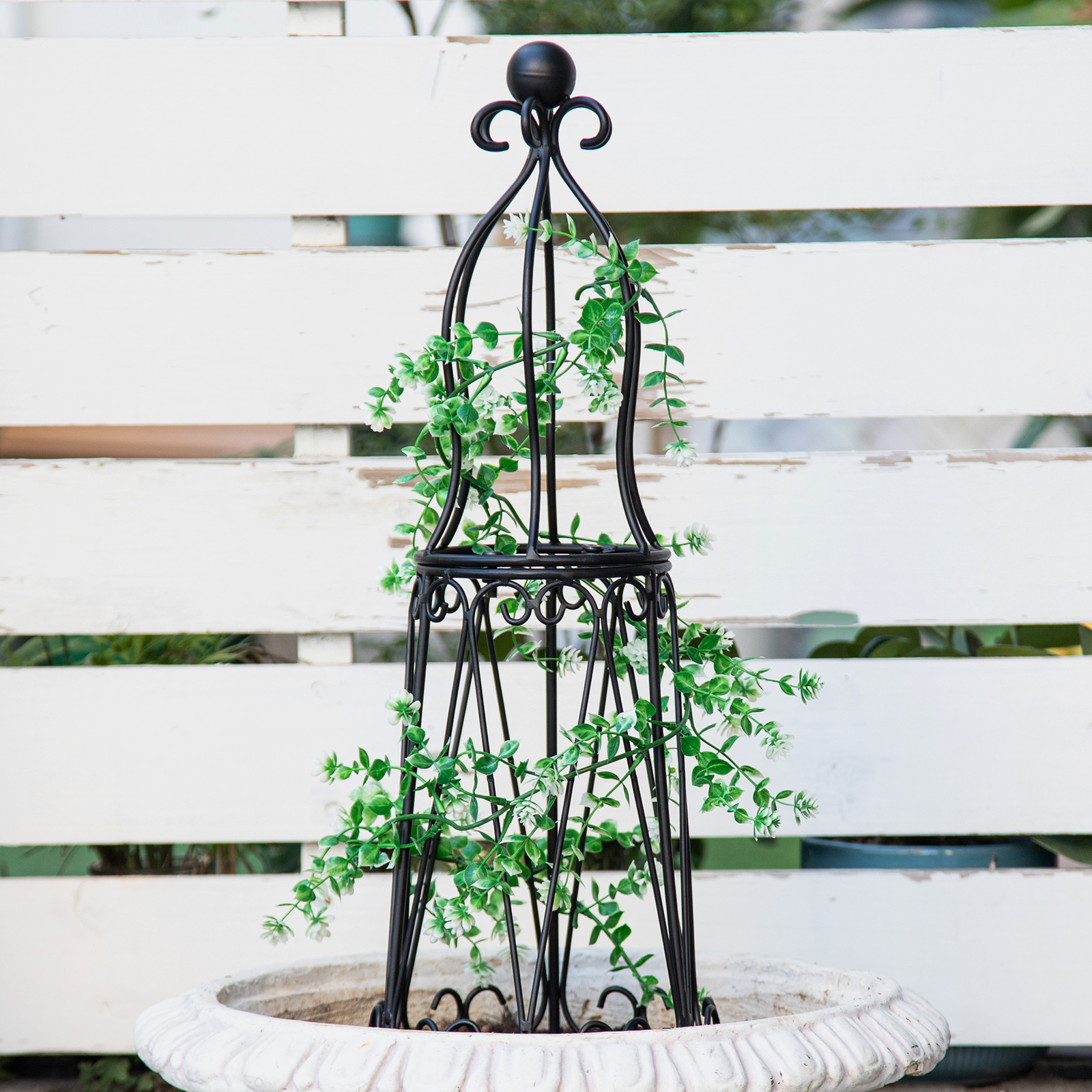 27.5in Wrought Iron Trellis for Pothos & Climbing Plants