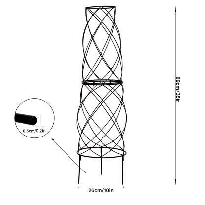 35" Metal Obelisk Trellis for Climbing Plants & Roses-MOUGIGI