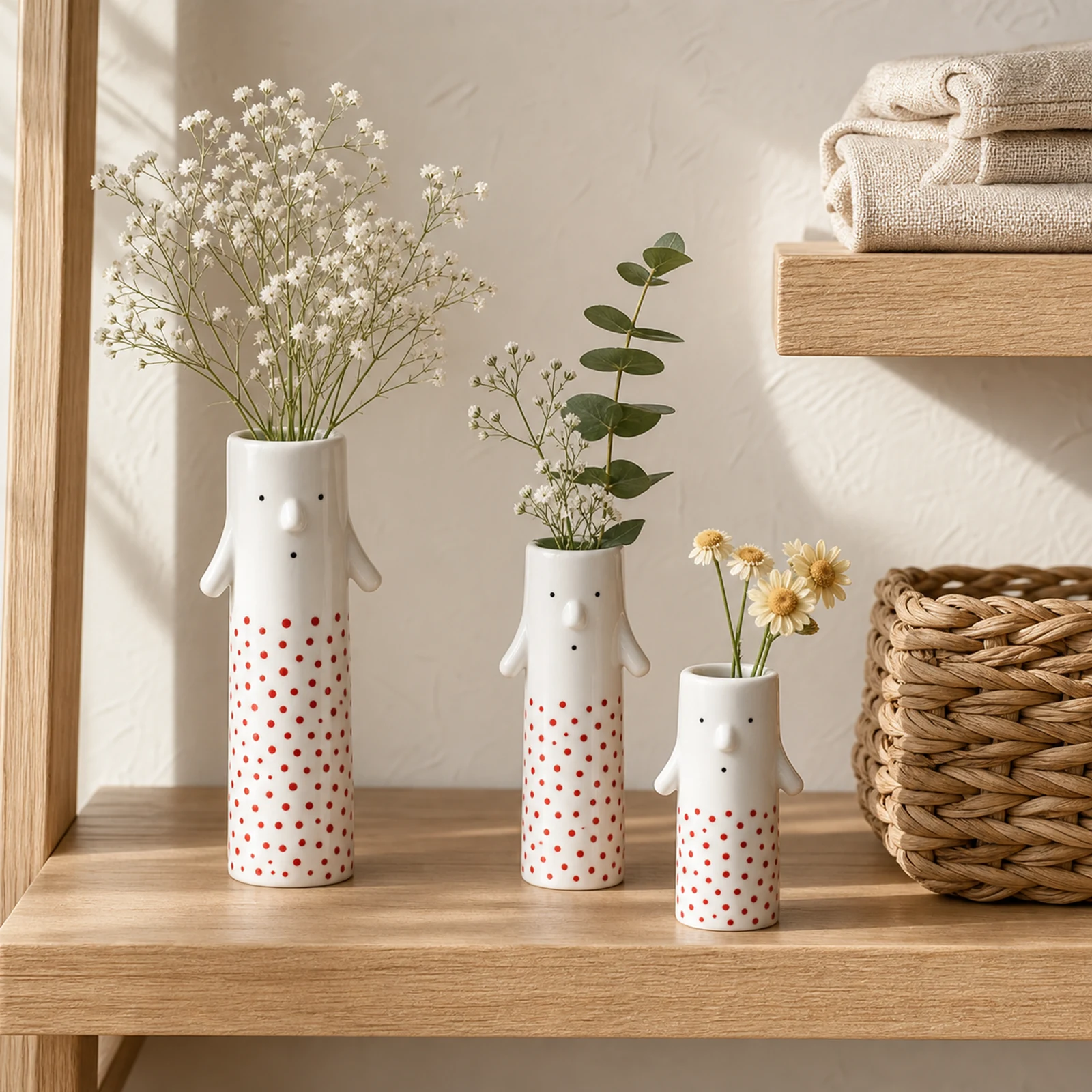 MOUGIGI red dot family face vase set styled home decor image