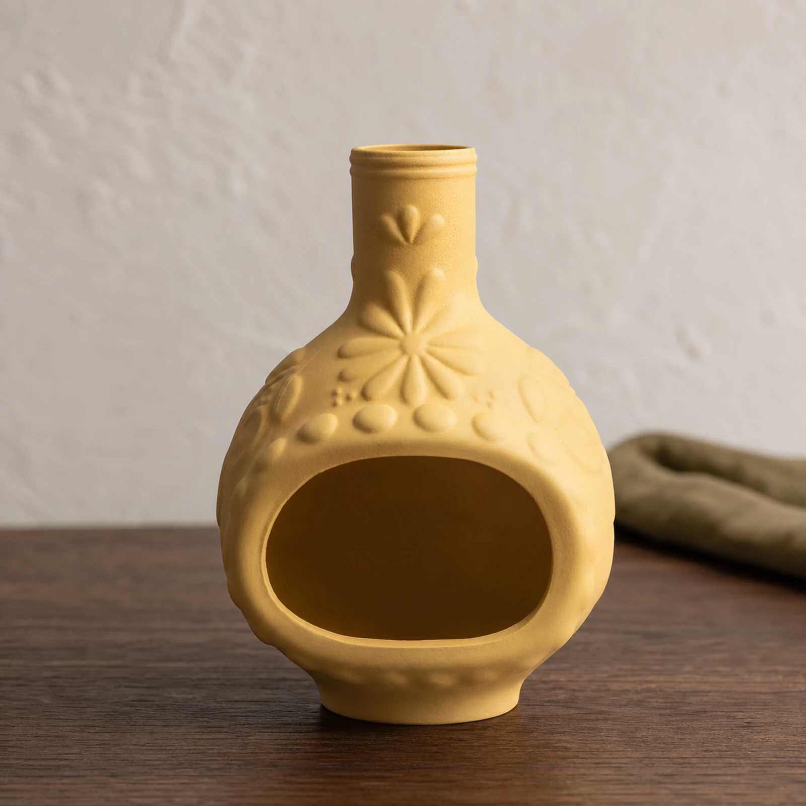 Yellow Jingdezhen ceramic Palo Santo holder image 2