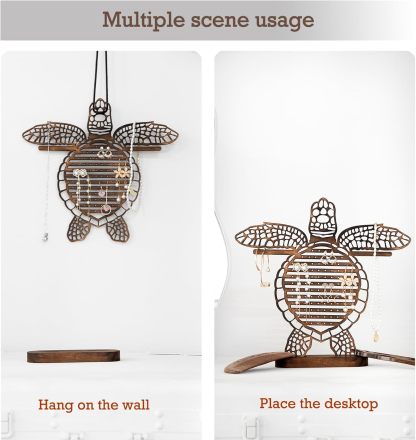 Turtle Jewelry Organizer - Wall Mountable Earring & Necklace Holder-MOUGIGI