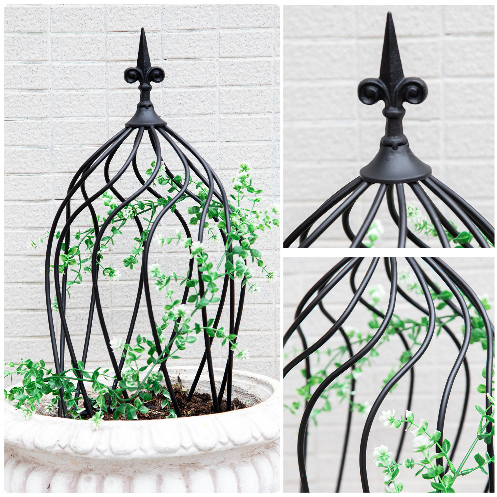 23in Metal Obelisk Trellis for Climbing Plants & Vines