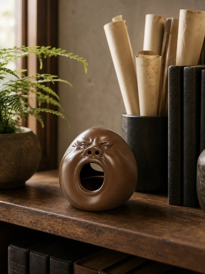 Expressive Face Ceramic Palo Santo Holder & Incense Burner styling idea 3