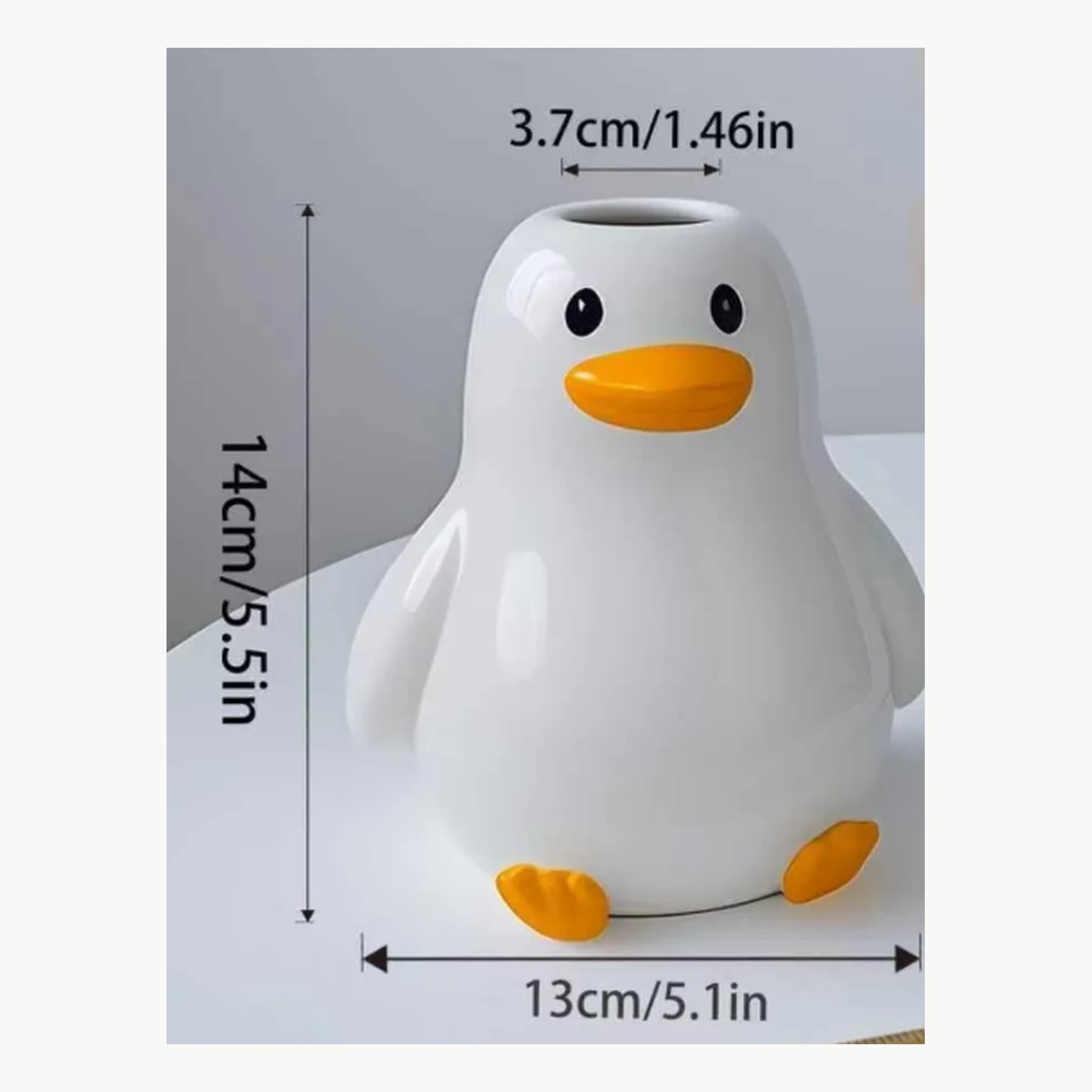 MOUGIGI handcrafted ceramic duck vase product dimensions
