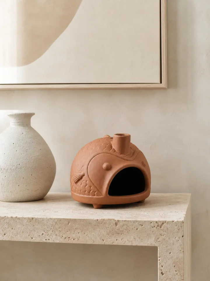 Terracotta Fish Palo Santo Holder & Incense Burner styling idea 3