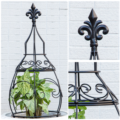 29in Metal Obelisk Trellis - Indoor/Outdoor Plant Support