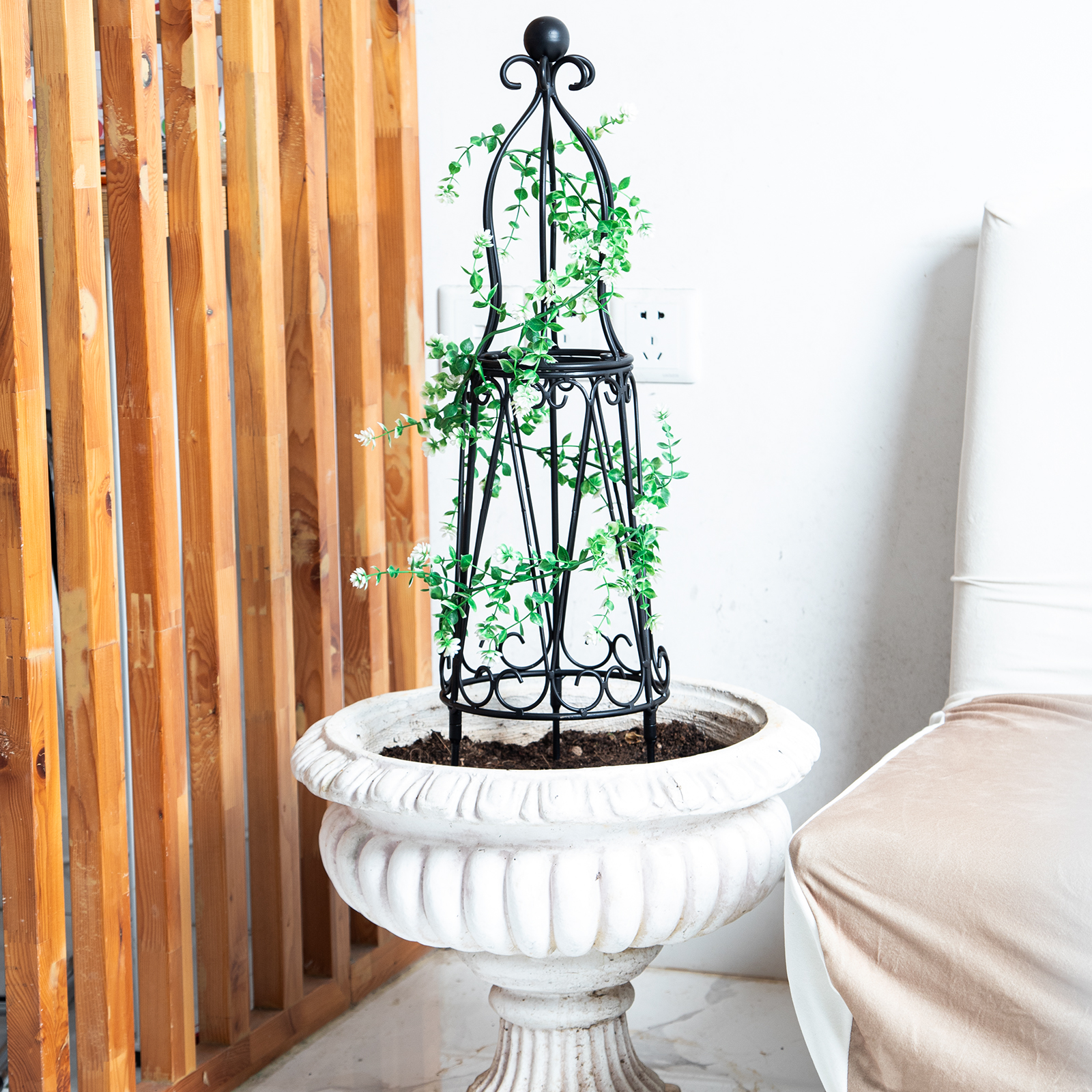 27.5in Wrought Iron Trellis for Pothos & Climbing Plants