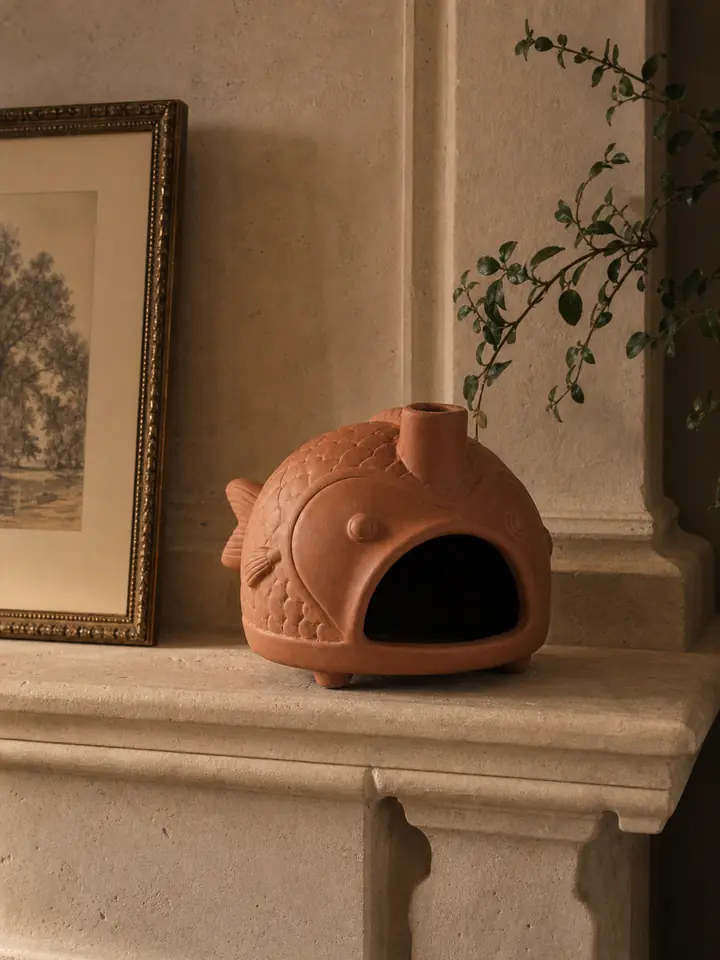 Terracotta Fish Palo Santo Holder & Incense Burner styling idea 6