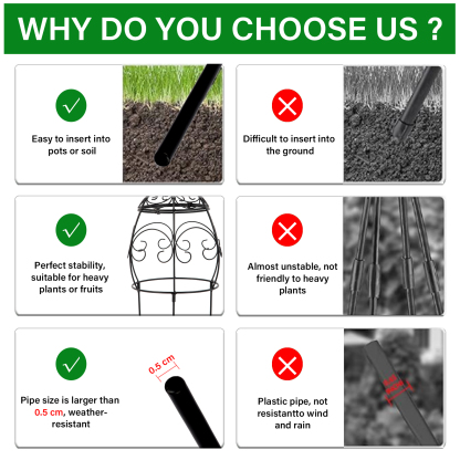 29in Metal Obelisk Trellis - Indoor/Outdoor Plant Support