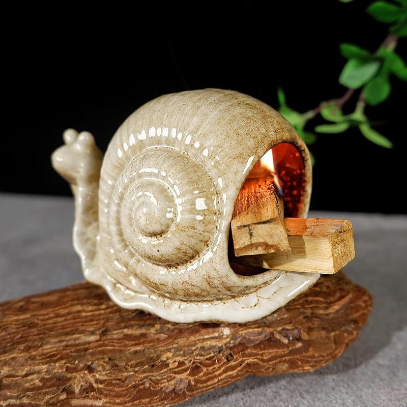 Snail Incense Burner - Palo Santo & Sage Holder-MOUGIGI