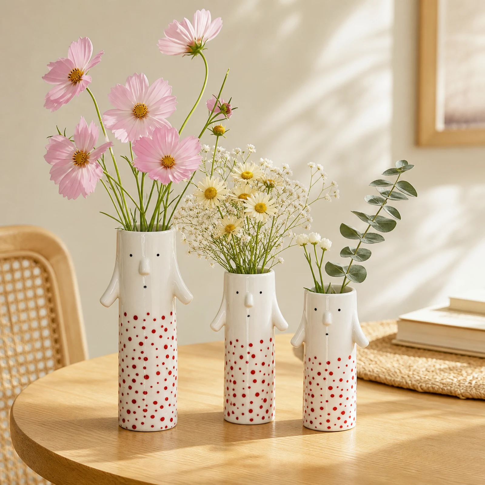 MOUGIGI red dot family face vase set styled home decor image