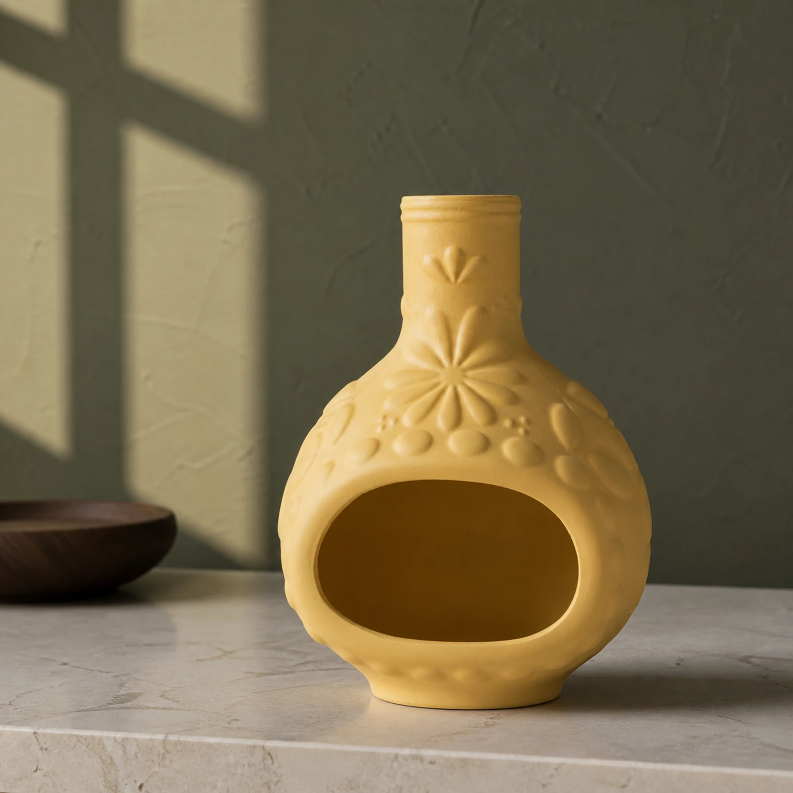 Yellow Jingdezhen ceramic Palo Santo holder image 7