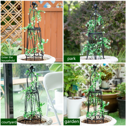 27.5in Wrought Iron Trellis for Pothos & Climbing Plants