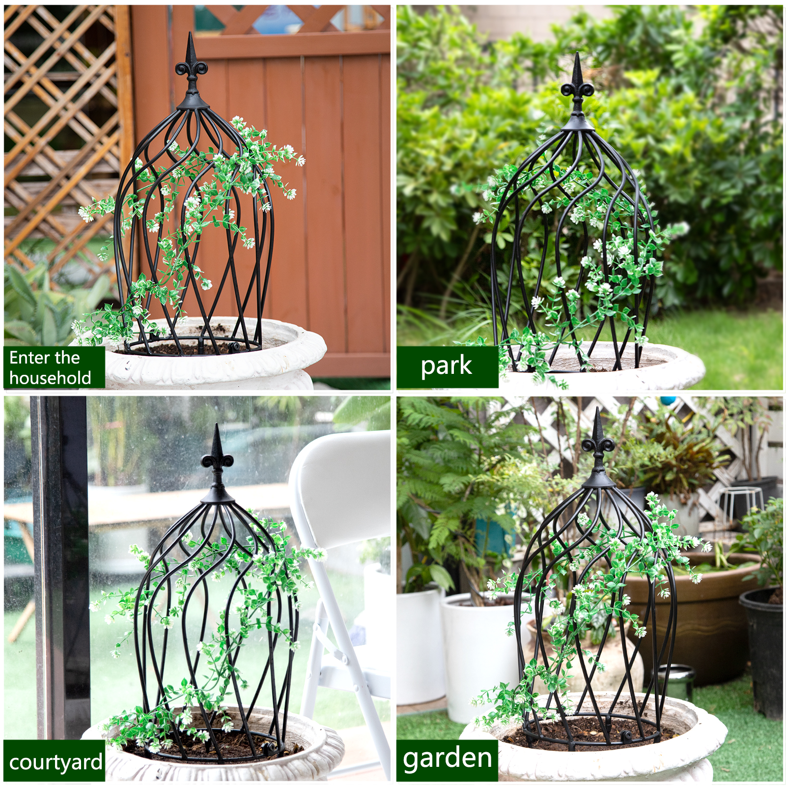 23in Metal Obelisk Trellis for Climbing Plants & Vines