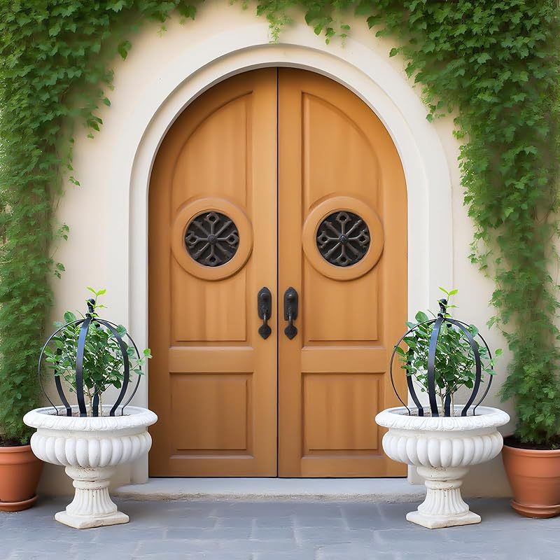 18x22in Round Metal Trellis for Climbing Plants-MOUGIGI