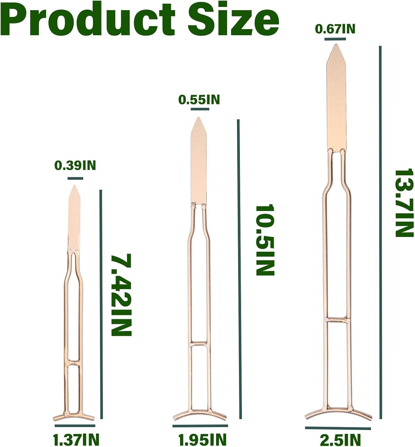 3-Pack Gold Plant Support Stakes for Monstera & Vines-MOUGIGI
