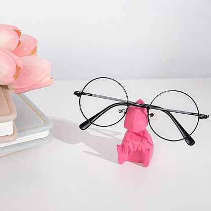 4-Pack Dinosaur Glasses Holders - Colorful Resin Eyewear Stand-MOUGIGI