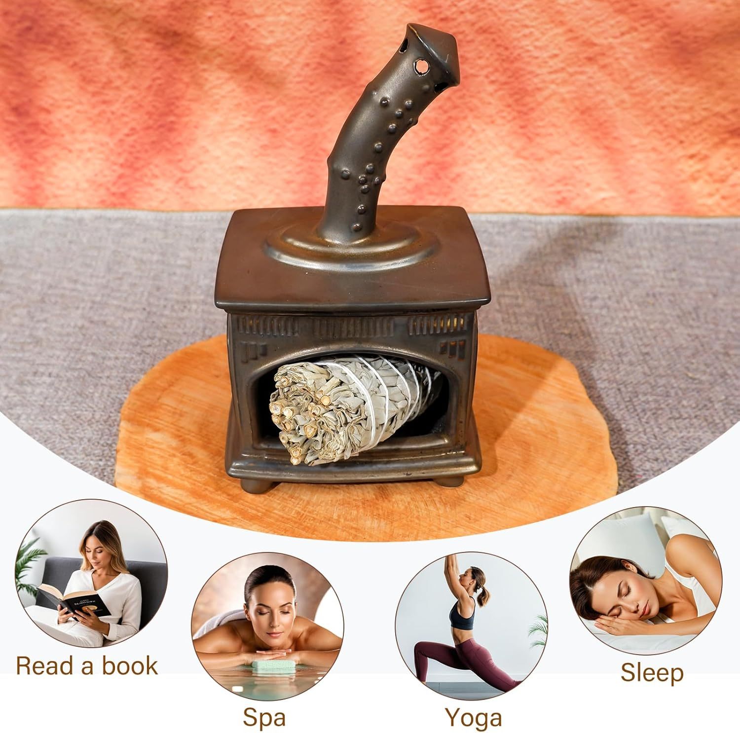 Fireplace Incense Holder for Palo Santo & Sage-MOUGIGI