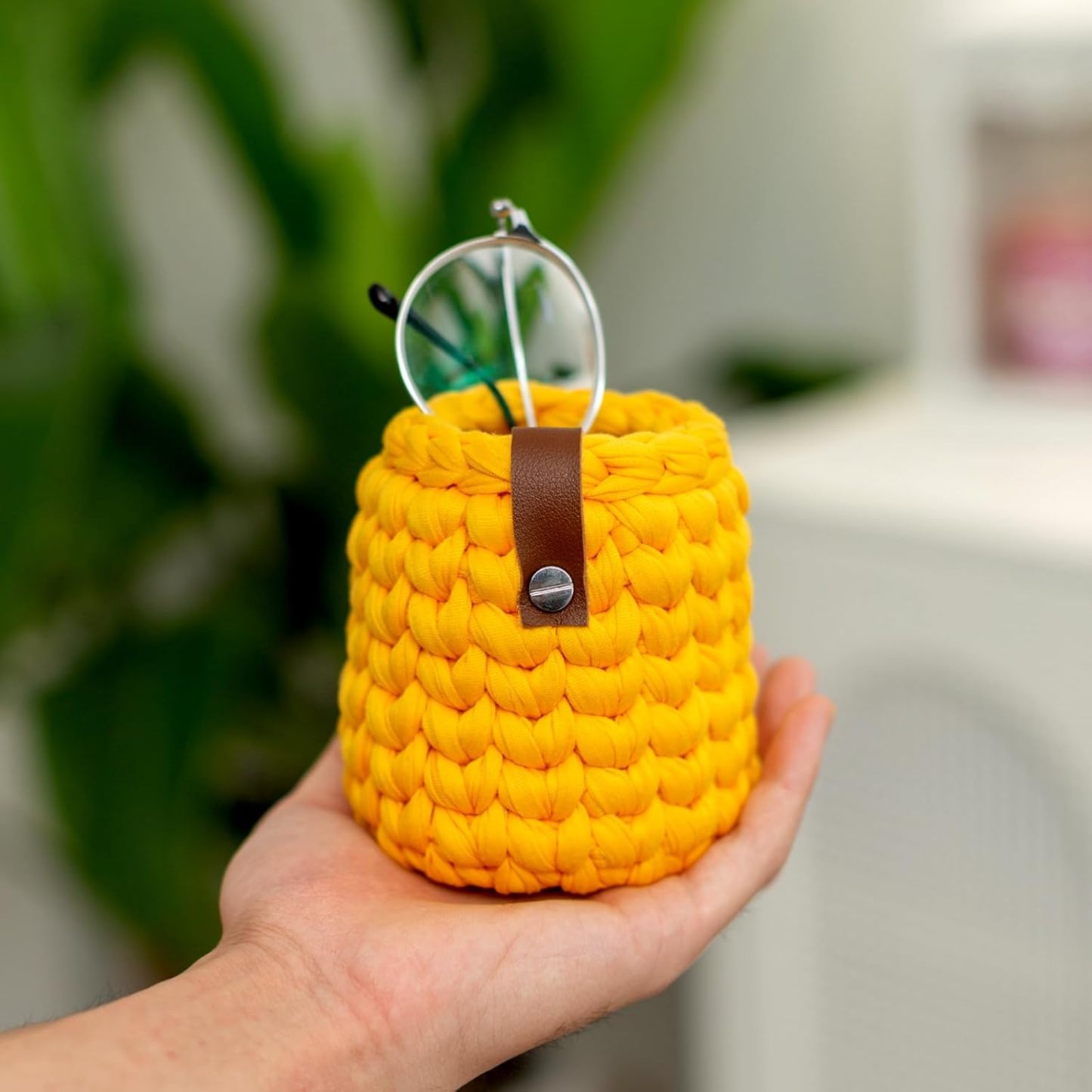 Handmade Cotton Eyeglass Stand - Space Saving Desk Organizer-MOUGIGI