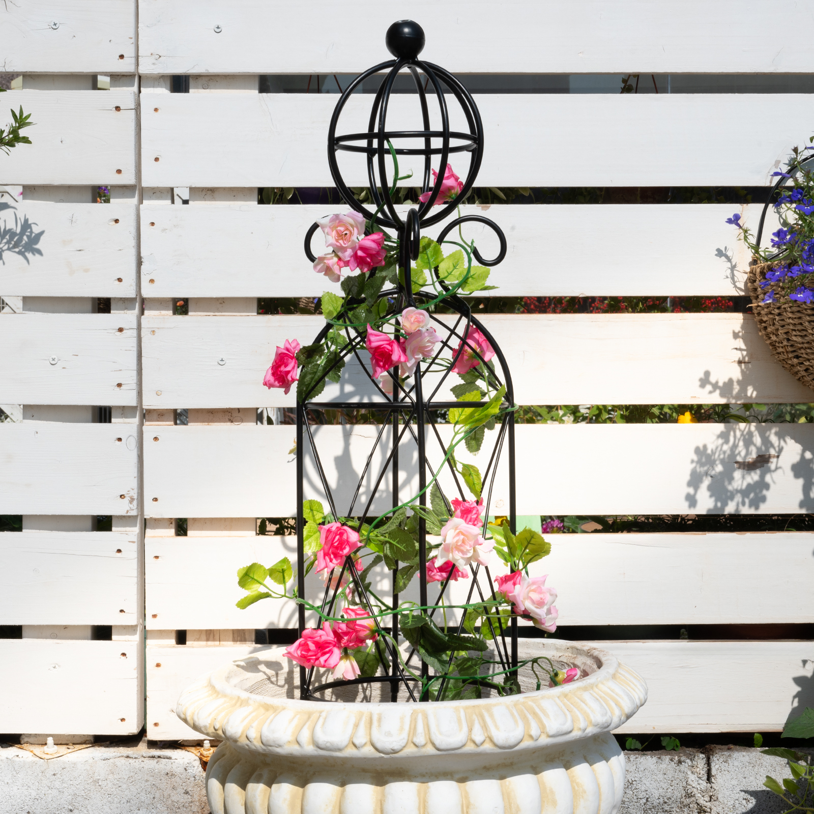27.1" Metal Obelisk Trellis - Rust-Proof Garden Support