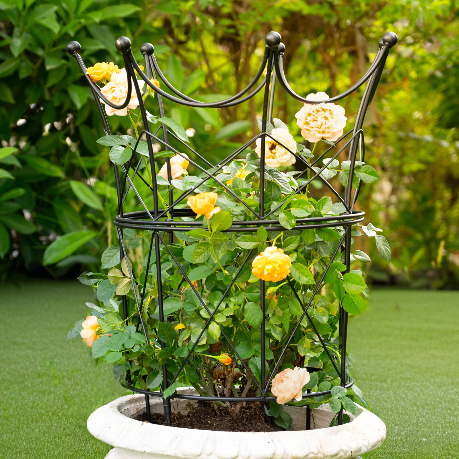 18.5x22.9in Metal Obelisk Trellis - Plant Support for Peonies & Vines