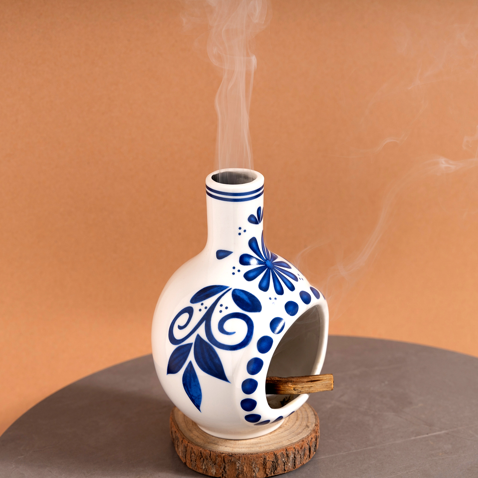 Handmade Ceramic Palo Santo Holder Burner | Mini Chimenea for Sage & Meditation Rituals