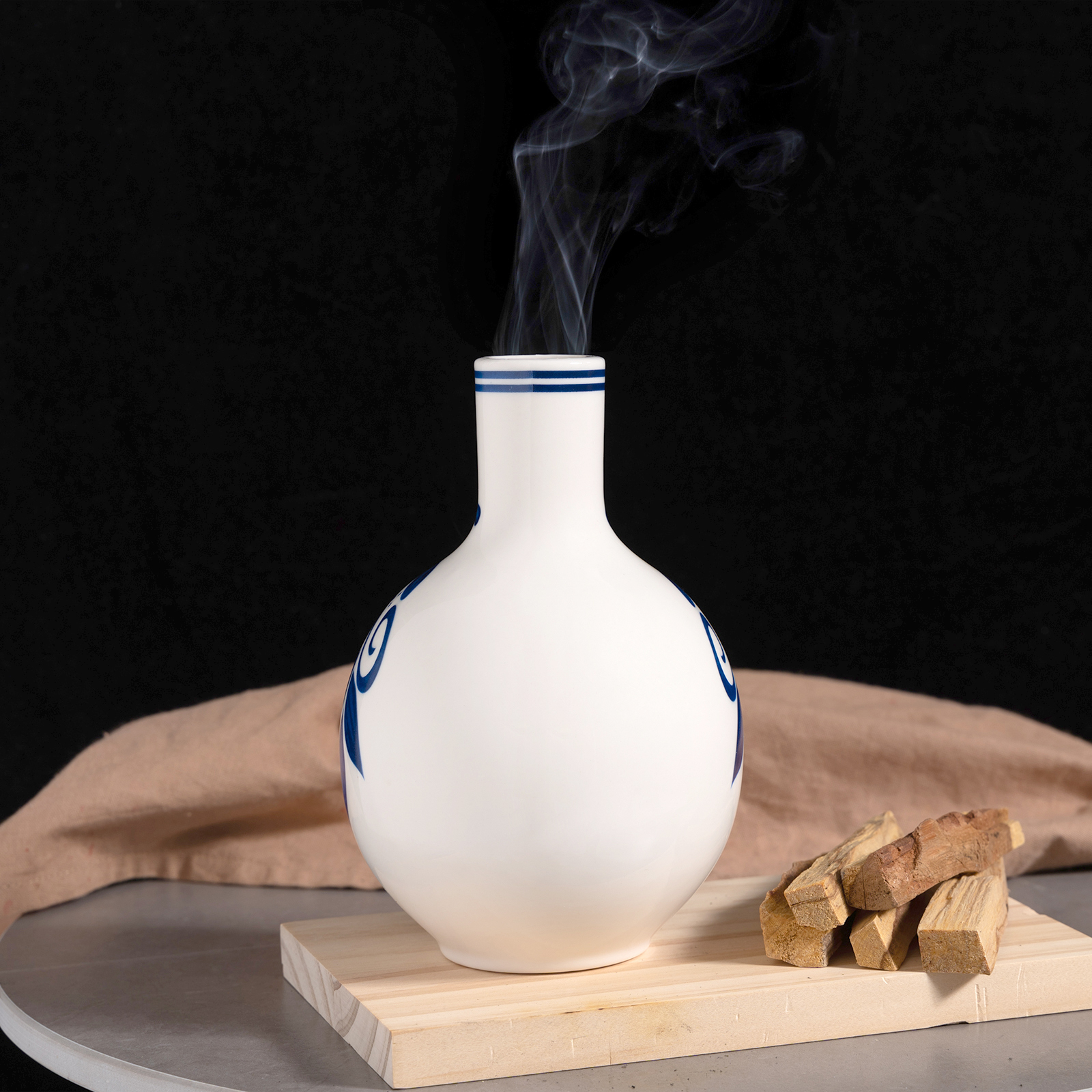 Handmade Ceramic Palo Santo Holder Burner | Mini Chimenea for Sage & Meditation Rituals
