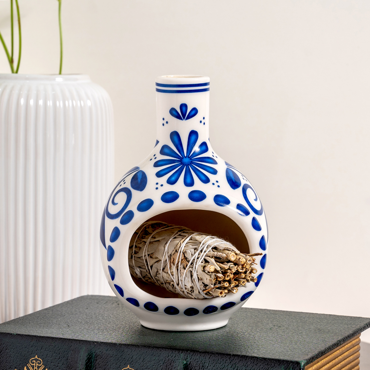 Handmade Ceramic Palo Santo Holder Burner | Mini Chimenea for Sage & Meditation Rituals