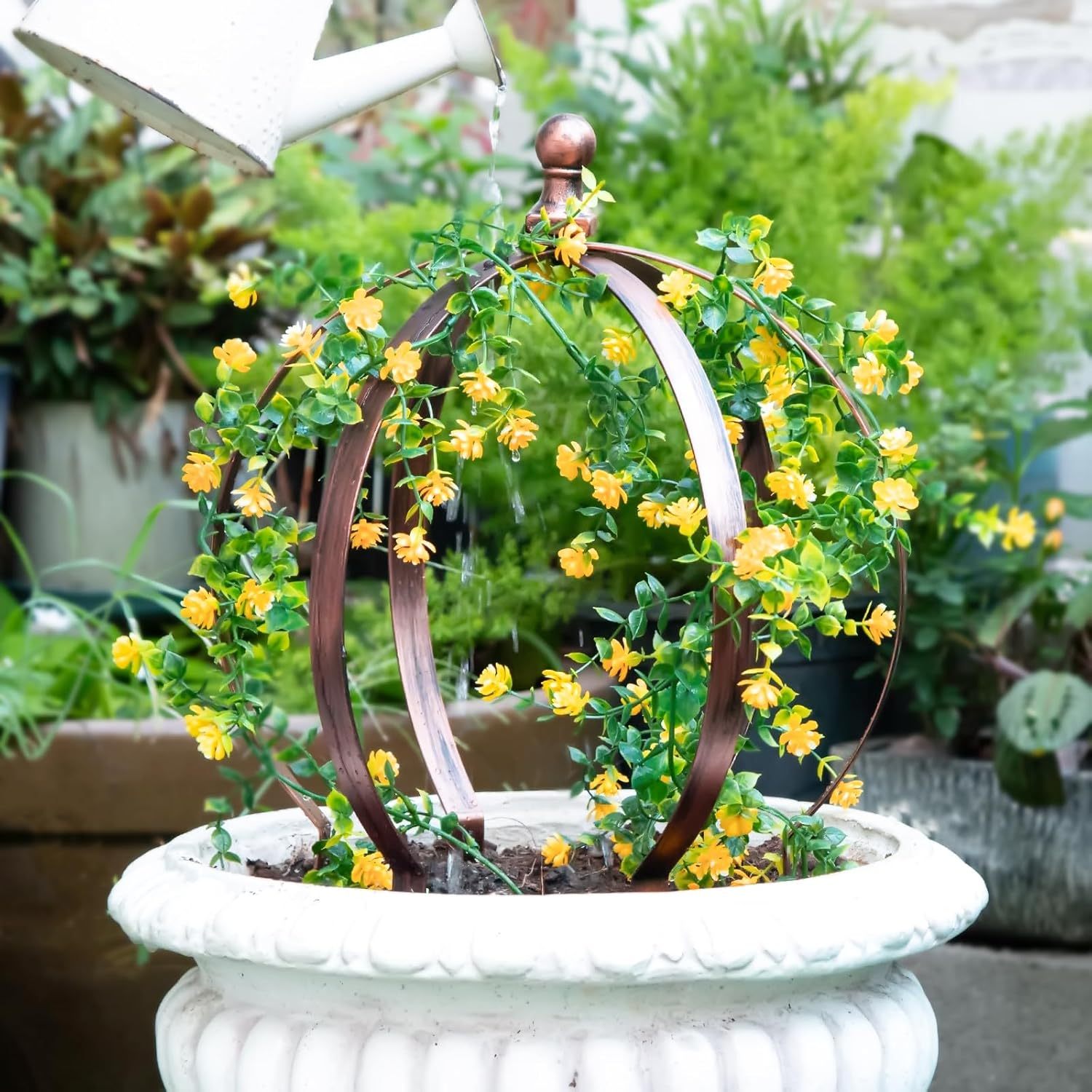 12.6x17.5in Bronze Trellis for Climbing Plants-MOUGIGI