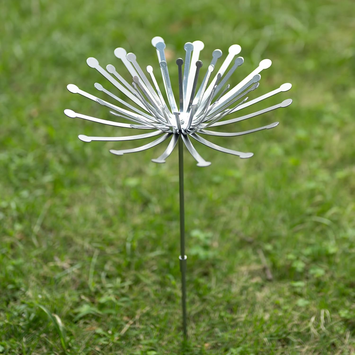 Dandelion Metal Garden Stakes - Weather-Resistant Steel Decor-MOUGIGI