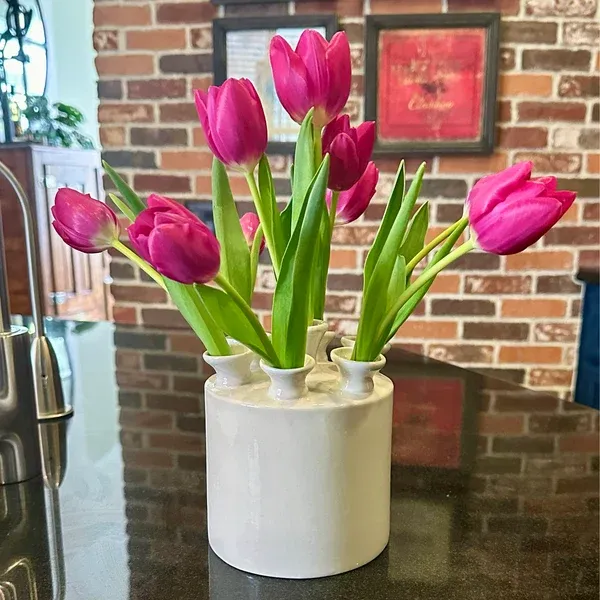 Ceramic Dice Vase for Dried Flowers - Modern Home Decor