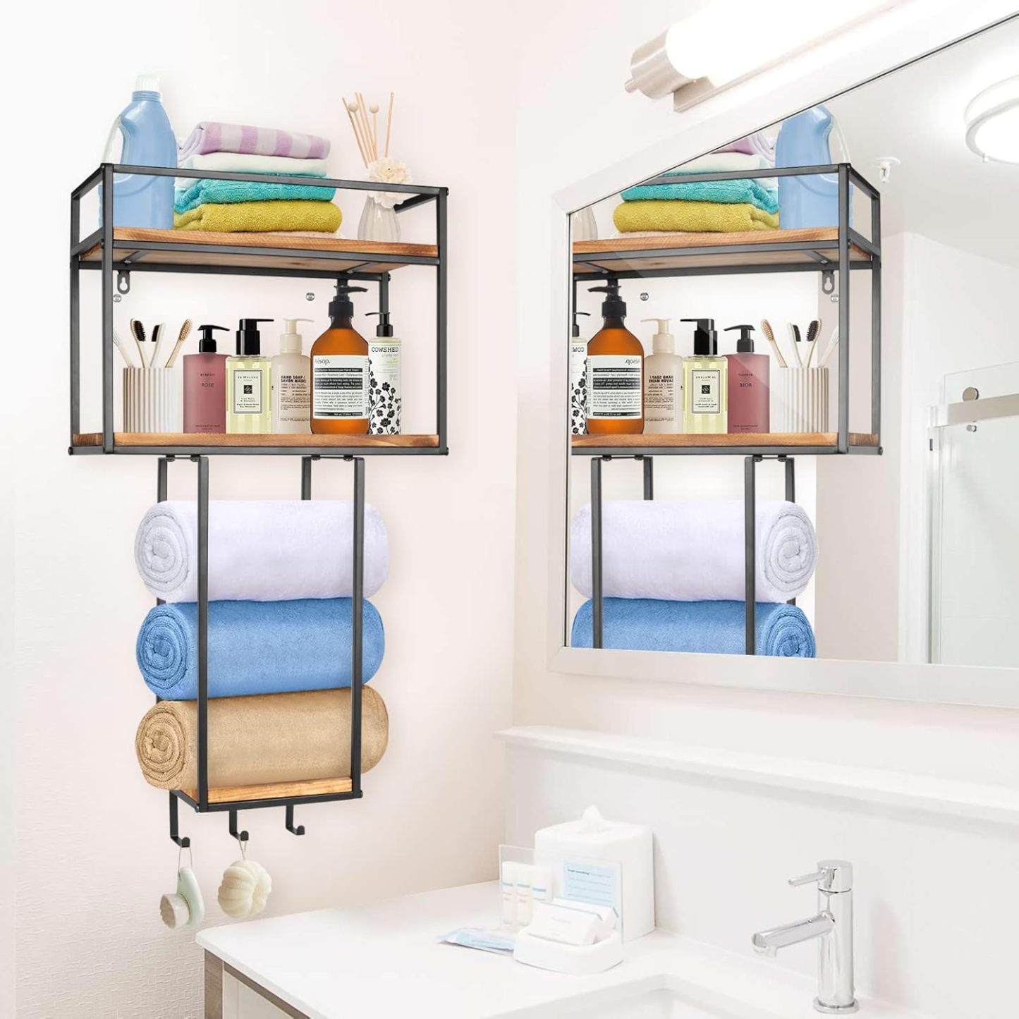 Wall-Mounted Towel Rack - Space-Saving Organizer for Bathrooms & RVs-MOUGIGI
