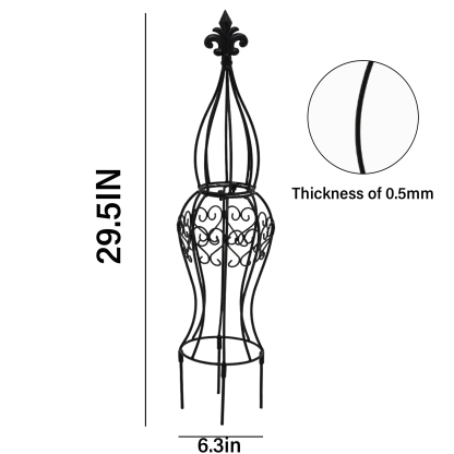29.5in Metal Obelisk Trellis for Climbing Vines & Roses