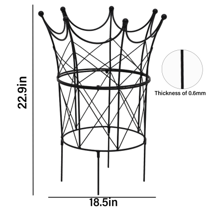18.5x22.9in Metal Obelisk Trellis - Plant Support for Peonies & Vines