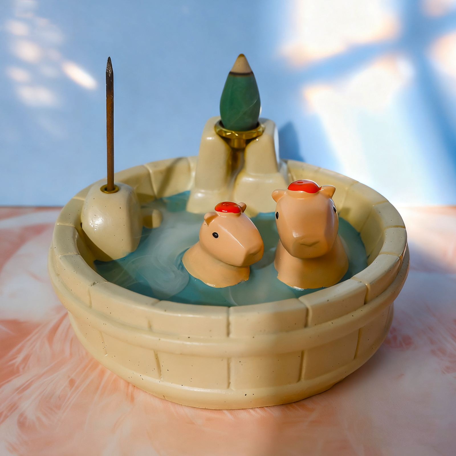 Capybara Backflow Incense Burner with Waterfall Effect