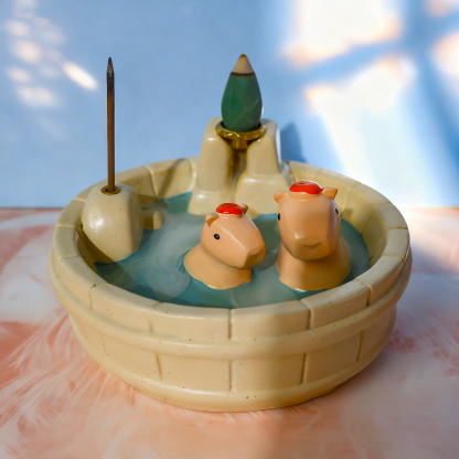 Capybara Backflow Incense Burner with Waterfall Effect