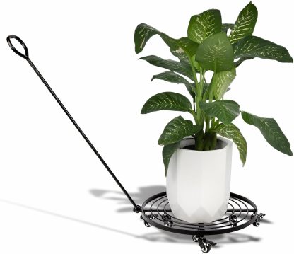 Heavy Duty Round Plant Dolly - 200LB Capacity & Removable Handle