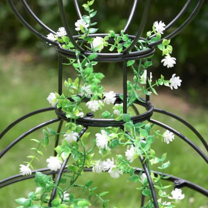 48.8x17in Metal Obelisk Trellis for Roses & Vines-MOUGIGI