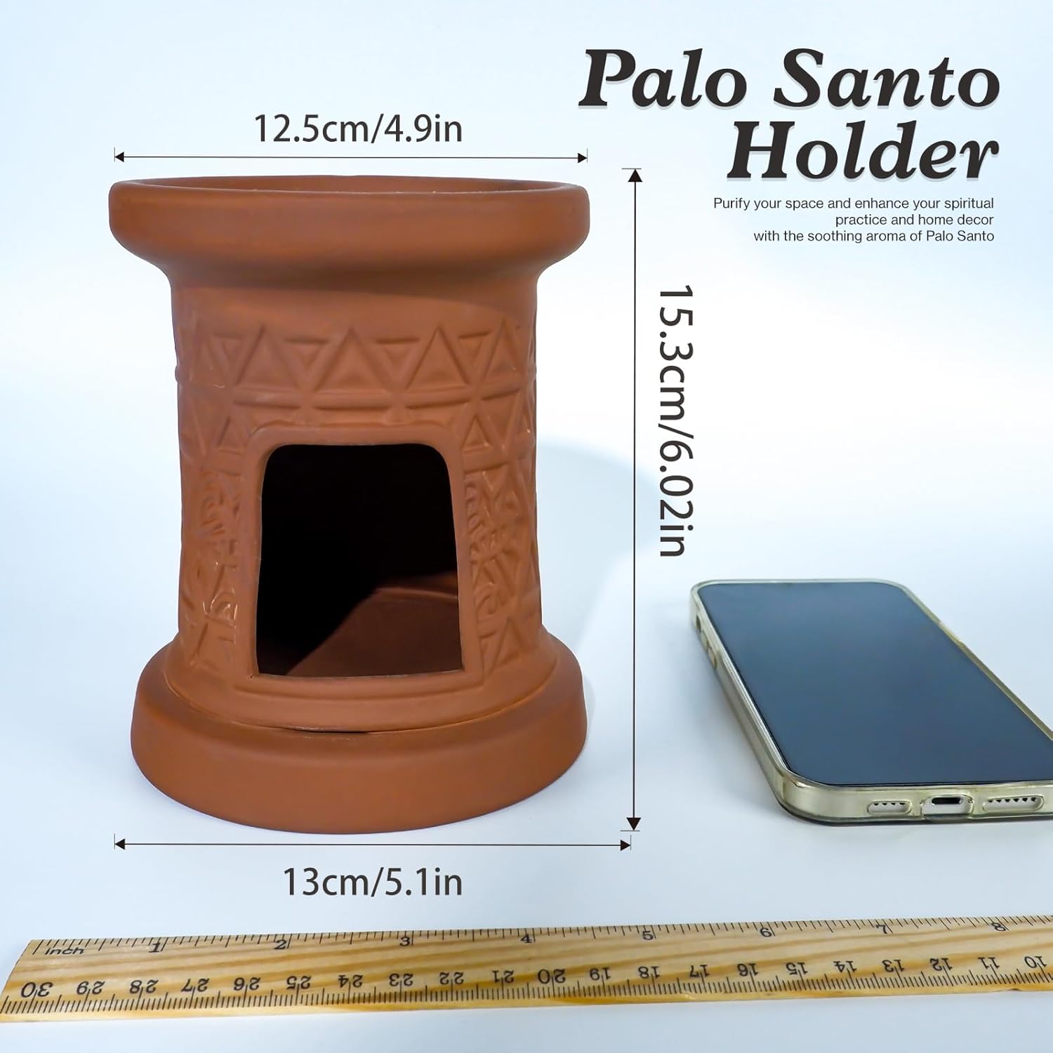 Dual-Zone Terracotta Incense Burner with Storage-MOUGIGI