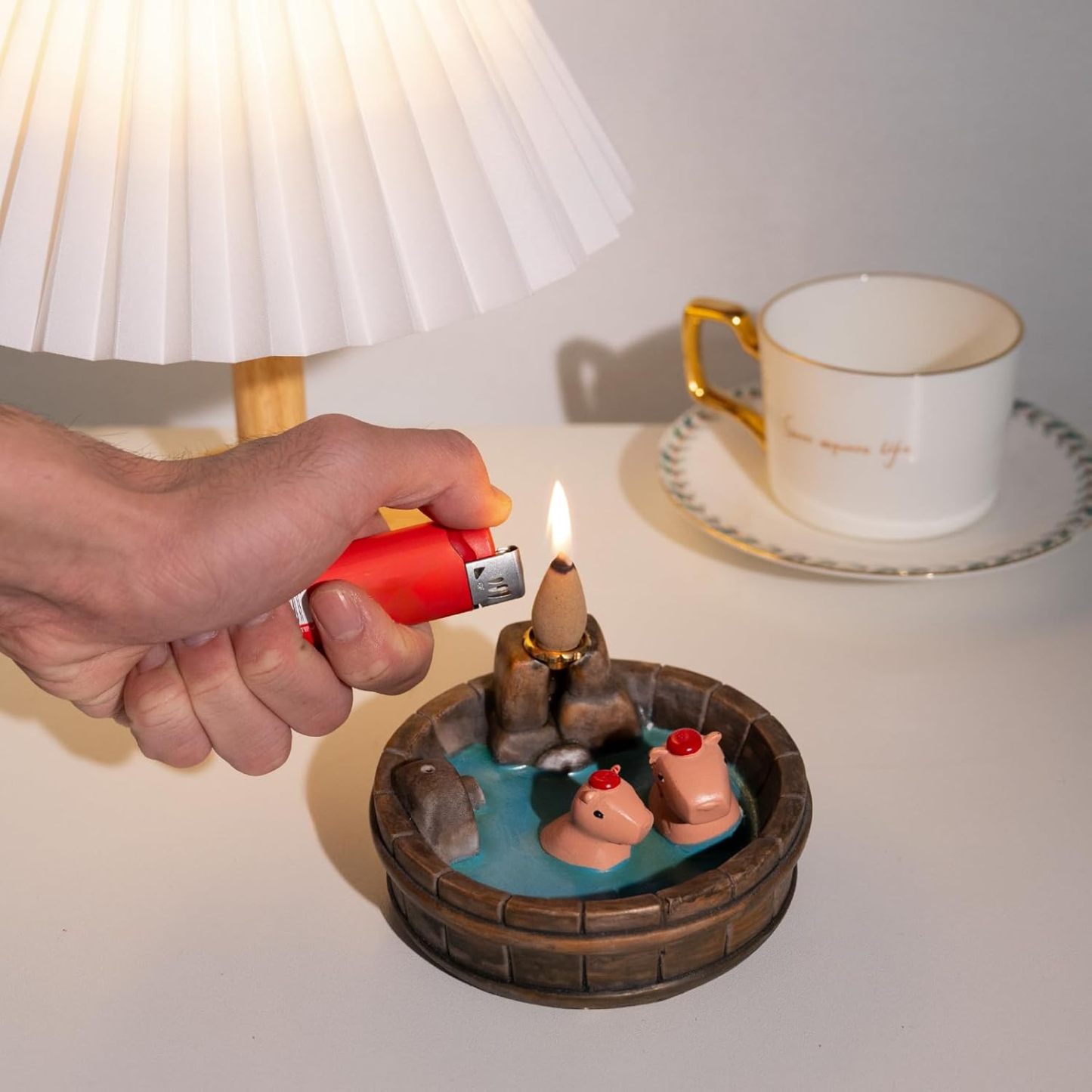 Capybara Backflow Incense Burner with Waterfall Effect-MOUGIGI