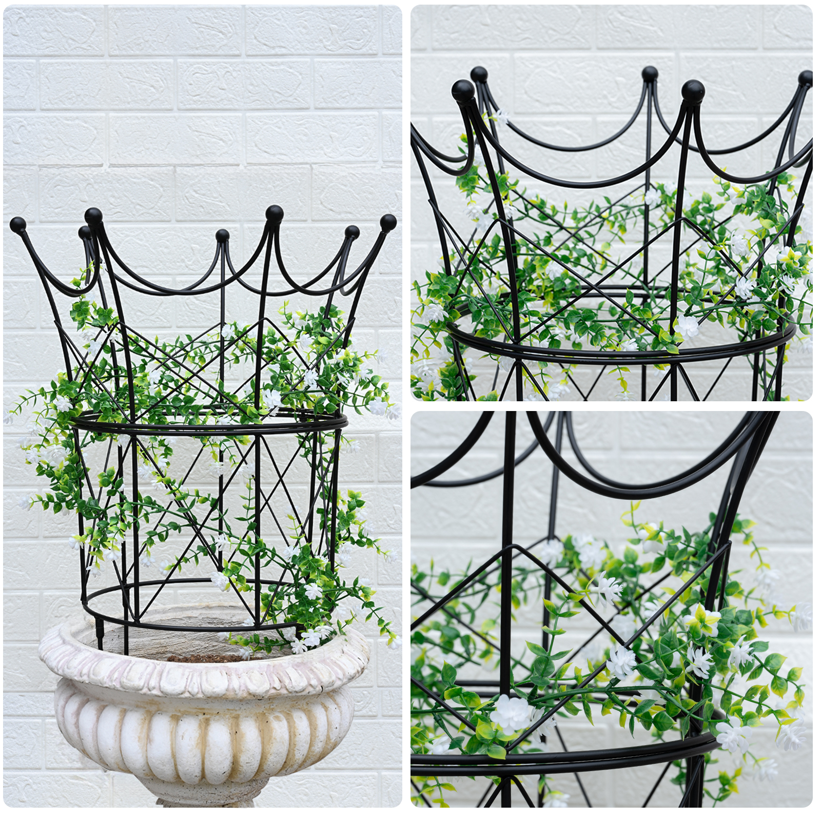 18.5x22.9in Metal Obelisk Trellis - Plant Support for Peonies & Vines