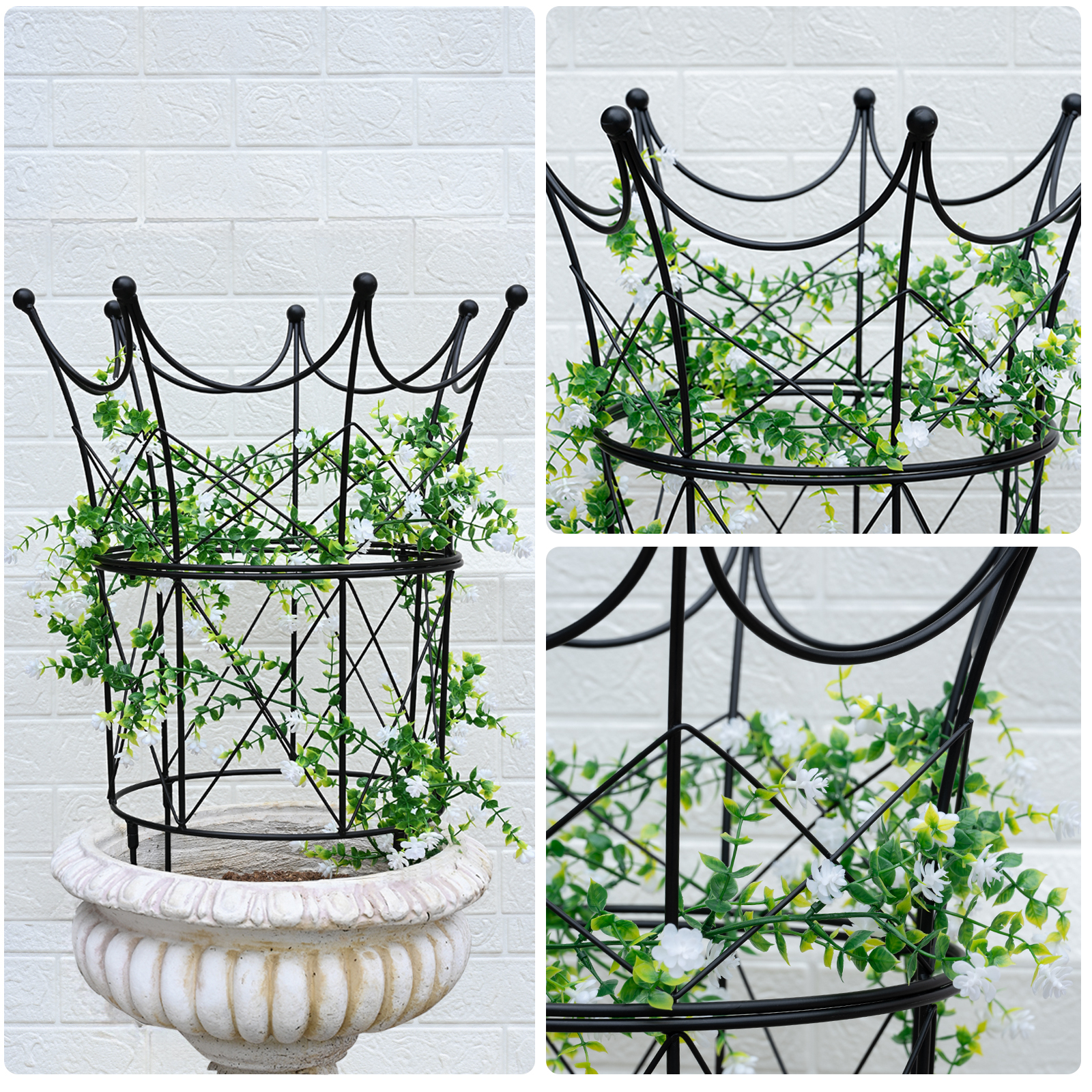 18.5x22.9in Metal Obelisk Trellis - Plant Support for Peonies & Vines
