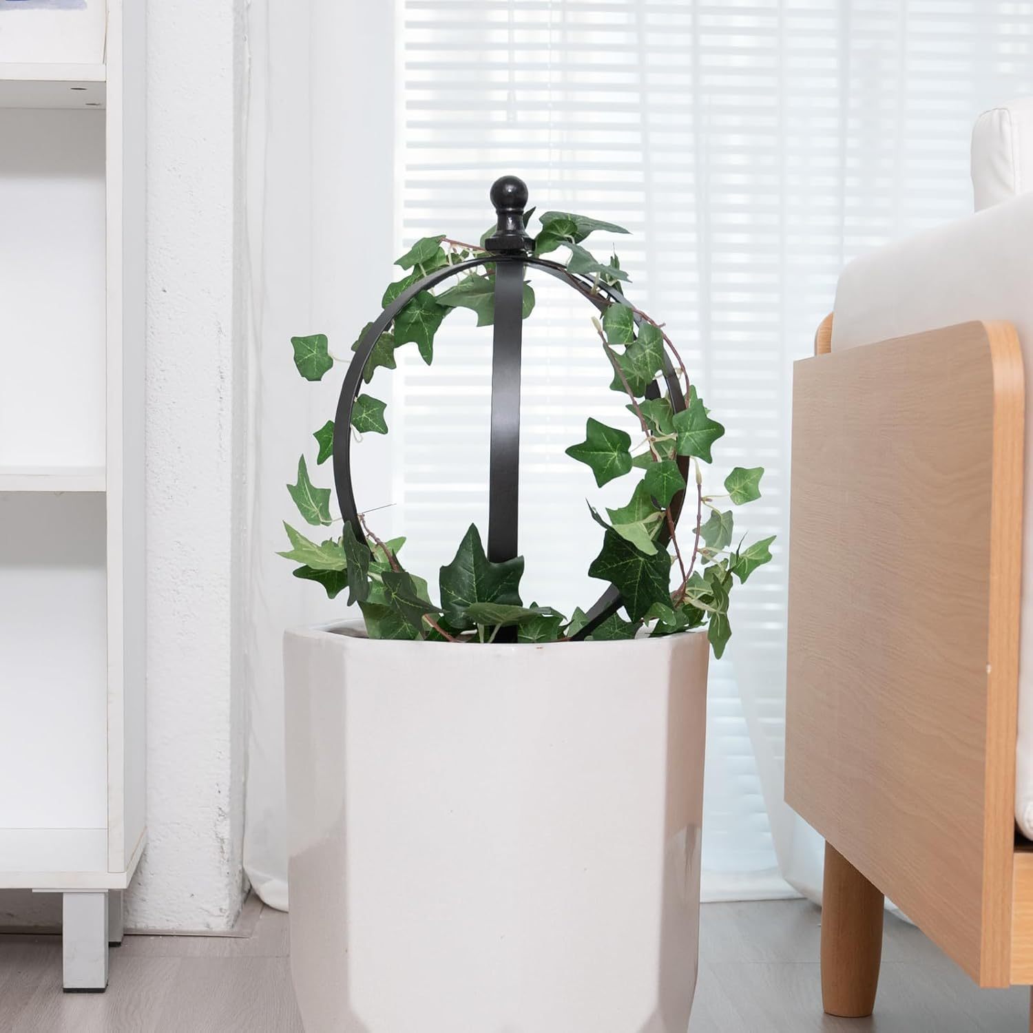 12.6x17.5in Black Metal Trellis for Climbing Plants-MOUGIGI