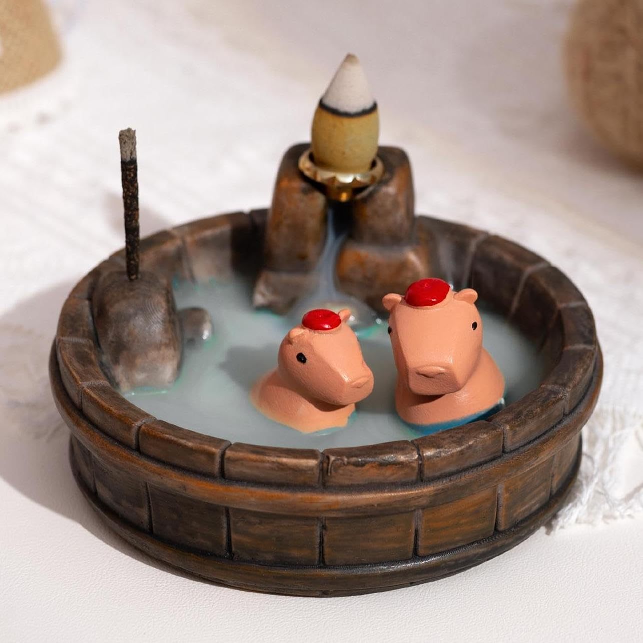 Capybara Backflow Incense Burner with Waterfall Effect-MOUGIGI